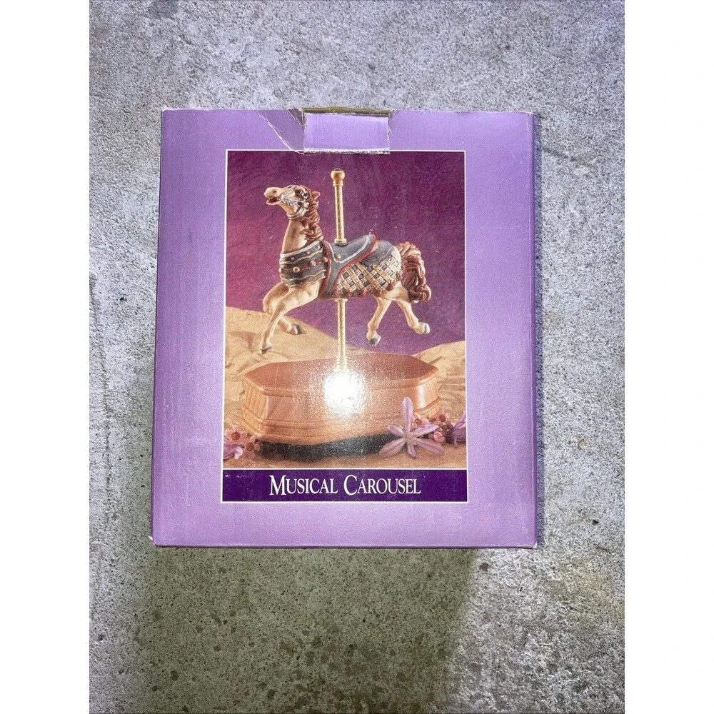 Classic Treasures Somewhere Over The Rainbow Carousel Horse Animated In Orig Box